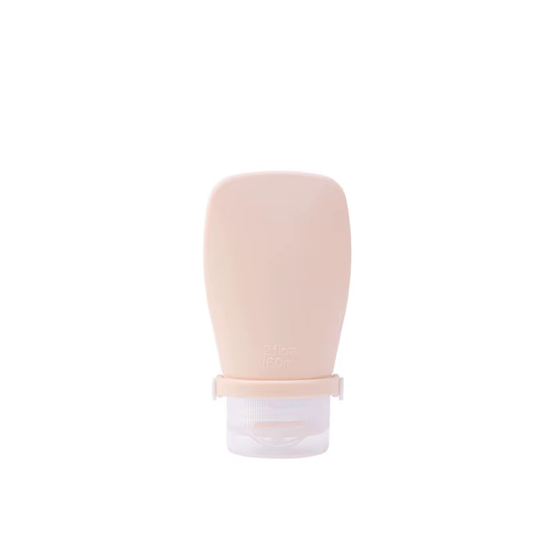 Mimi 2Oz 60Ml Refillable Silicone Gel Empty Travel Shampoo Container Bottle Silicone Squeezable Travel Toiletries Bottles