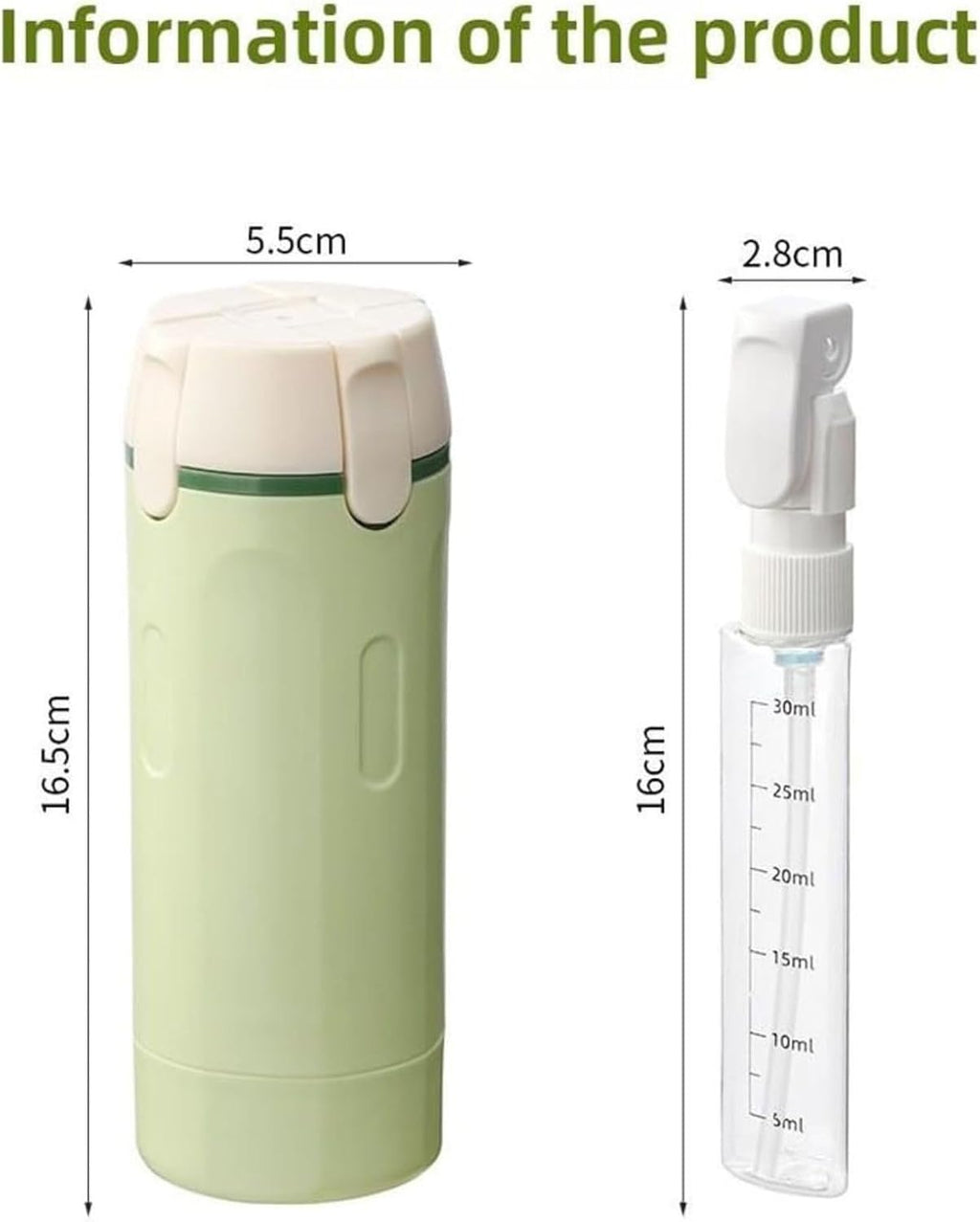 4 in 1 Travel Dispenser Bottle, Travel Toiletry Containers, Refillable, Leak Proof, Portable Containers for Shampoo Lotion Conditioner Cream, Flights Gym Bag Weekends Away (Green)