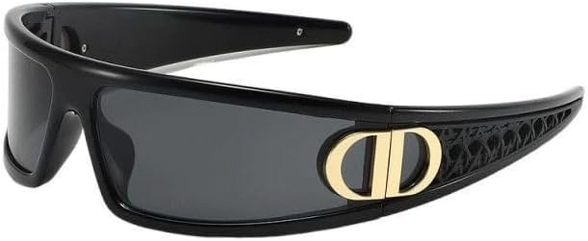 2-In-1 Designer Sunglasses Headband, PC Frame, UV Protection, Black