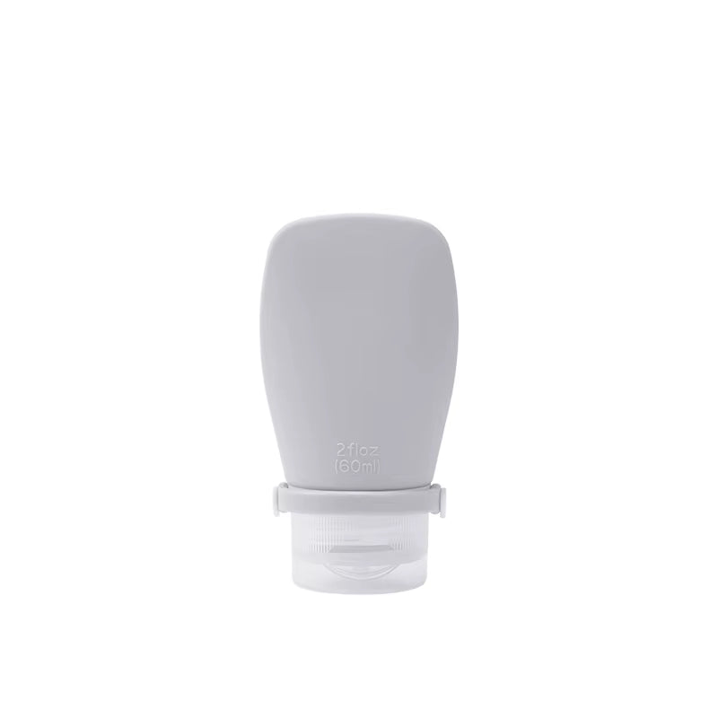 Mimi 2Oz 60Ml Refillable Silicone Gel Empty Travel Shampoo Container Bottle Silicone Squeezable Travel Toiletries Bottles