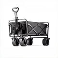 Heavy Duty Large Capacity Widen Tank Wheel Folding Wagon Cart Garden Handle Cart Beach Cart for Outdoor Camping Picnic Tool