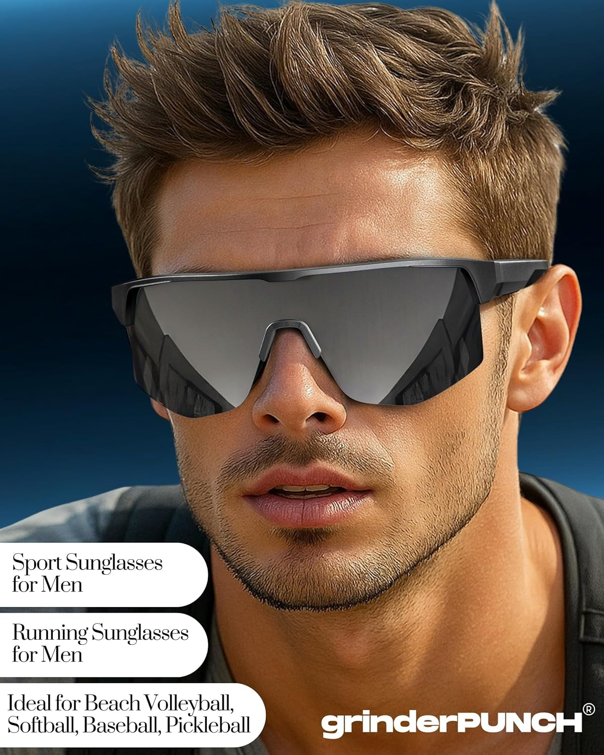Polarized Sports Sunglasses UV Protection Running Golf Cycling Cricket Golf Baseball Sun Glasses Men Women
