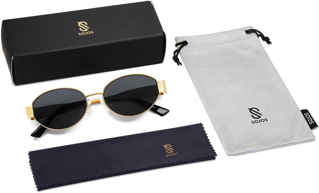 Retro Oval Sunglasses for Women Trendy Sun Glasses Classic Shades SJ1217