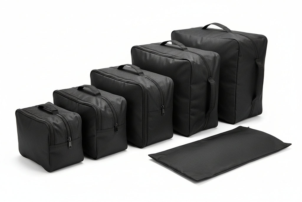 Premium Compression Packing Cubes Luggage Storage Organizer Travel Bag Sets 6 Piece with Double Zipper