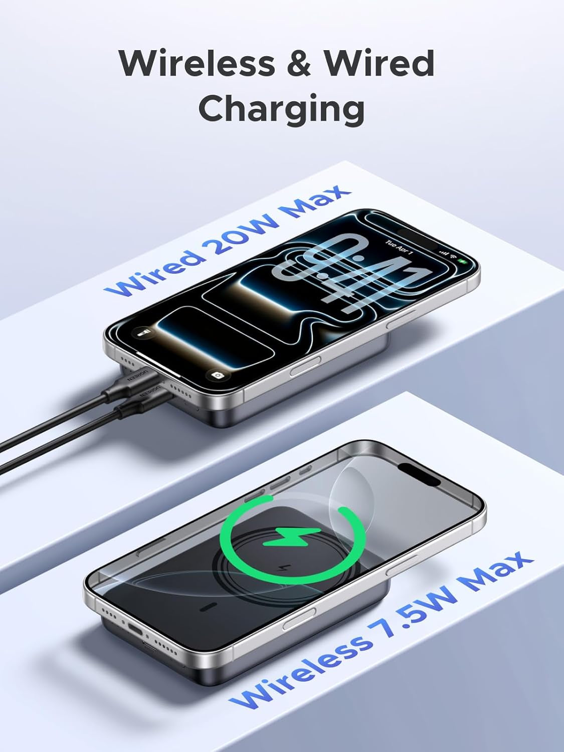 Magsafe Power Bank 10000Mah Wireless Portable Charger 20W PD Fast Charging Slim Magnetic Battery Pack Powerbank Compatible with Iphone 17 Pro Max/Iphone Air/16 Plus/15/14/13/12 Series, Black