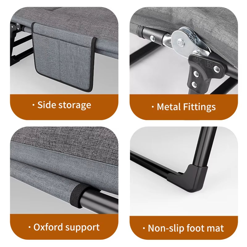 Single Lunch Break Folding Bed Modern Minimalist Folding Beds for Office Multi-Functional Portable Simple Bed Foldable Recliner
