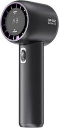Handheld Fan, Speed(1-199) Adjustable Mini Portable Fan, USB Rechargeable Personal Fan, 5000Mah Battery for 18H Cooling, LED Display, Compact for Travel, Office, Camping (GF02 Grey)