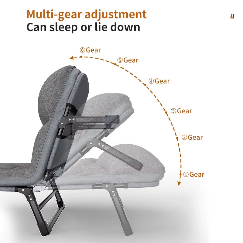 Single Lunch Break Folding Bed Modern Minimalist Folding Beds for Office Multi-Functional Portable Simple Bed Foldable Recliner