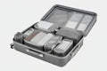 Compression Packing Cubes for Travel, Extensible Packing Cubes, Mesh Luggage Suitcase Organiser Bags, Ultra-Thin Packing Cube,Compression Bags for Luggage Suitcases Travel Accessories（Grey,7Pcs）