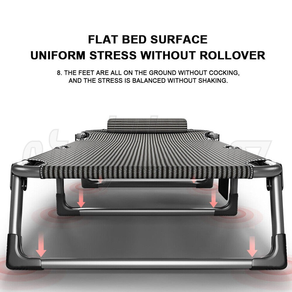 Ultra Mattress Portable Stretcher Single Foldable Folding Bed Recliner Camping