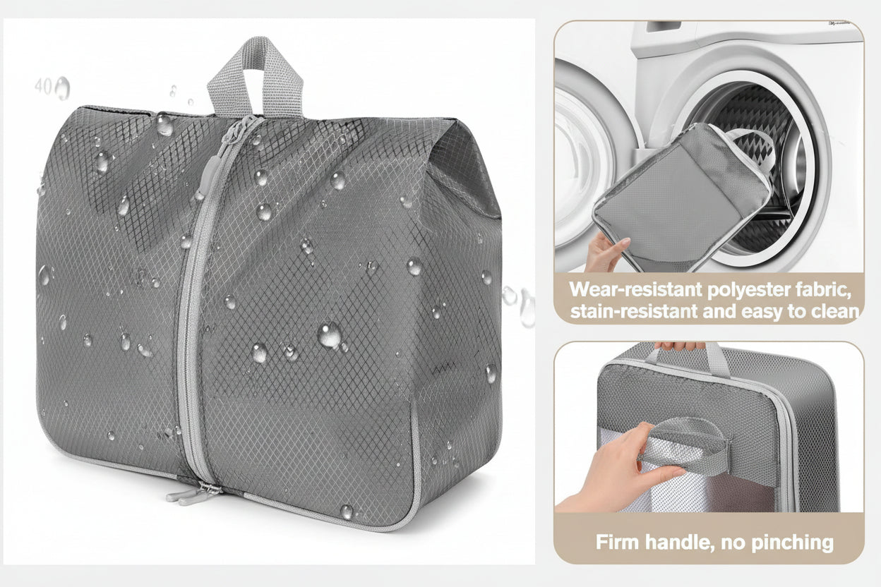 Compression Packing Cubes for Travel, Extensible Packing Cubes, Mesh Luggage Suitcase Organiser Bags, Ultra-Thin Packing Cube,Compression Bags for Luggage Suitcases Travel Accessories（Grey,7Pcs）