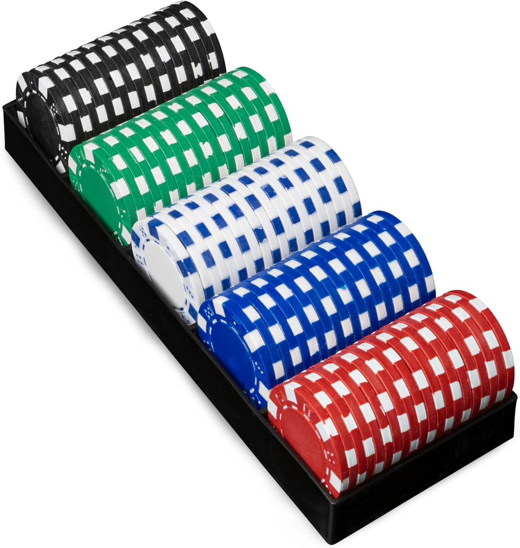 , Cardinal Classics, 100-Piece Poker Chips Set, Classic Family Board Game, Poker Set for Beginners & Experts, Kids & Family, 2-10 Players, for Ages 8 & Up