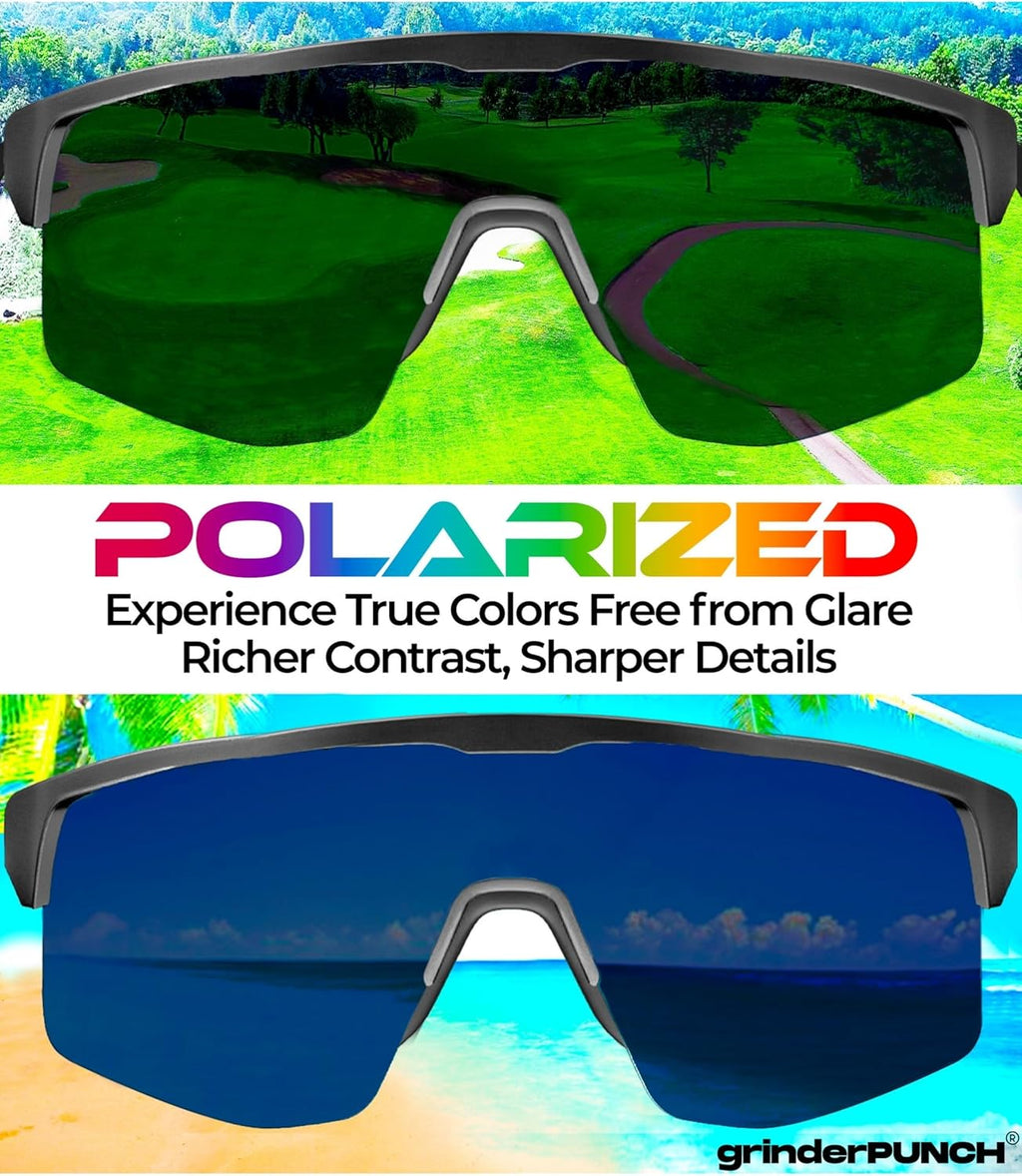 Polarized Sports Sunglasses UV Protection Running Golf Cycling Cricket Golf Baseball Sun Glasses Men Women