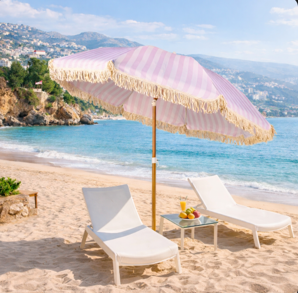 Iron Outdoor Leisure Rotatable Beach Sunshade Umbrella