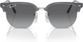 Junior New Clubmaster Polarised Sunglasses, 0RJ9116S, Opal Blue on Silver & Grey, 47Mm