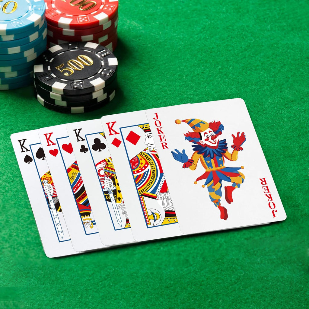 Playing Cards 2 Pack,Deck of Cards,Fun Cards Game for Kids and Adults,Poker Cards Professional,Bridge Standard Playing Cards Set,Suitable for Game Night,Various Party Game (Green/Orange)