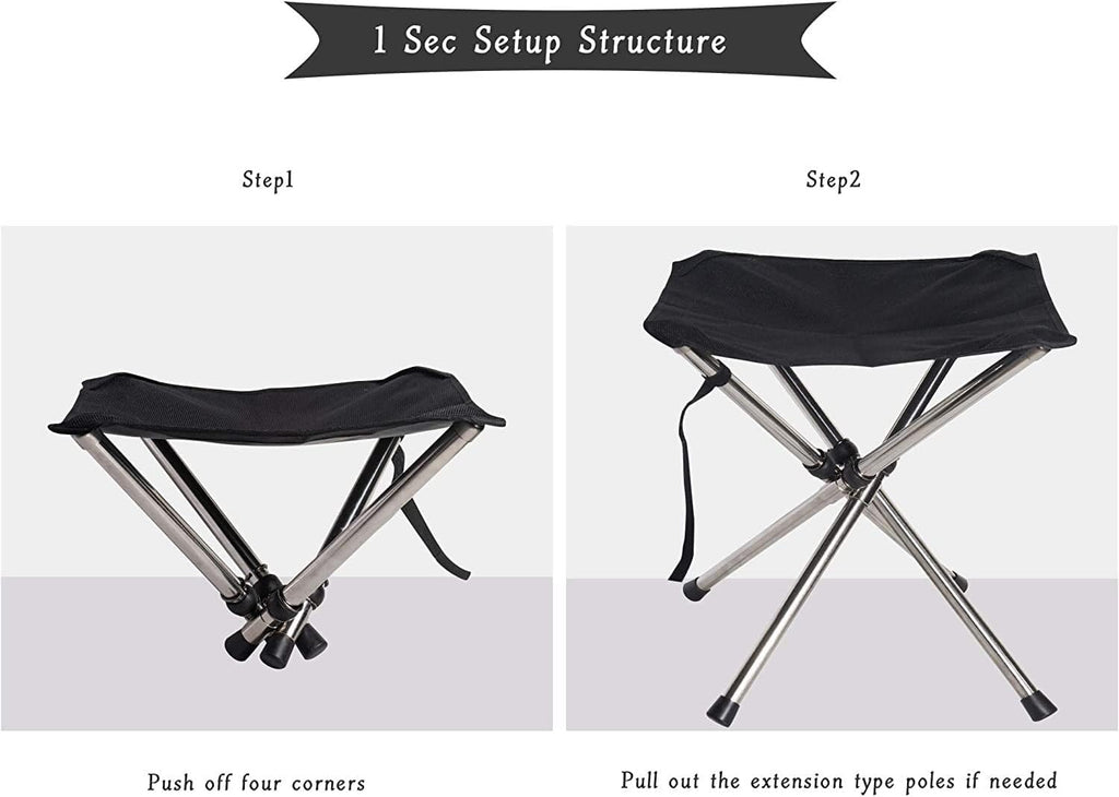 Mini Foldable Camping Stool Compact Lightweight Hiking Beach Camping Fishing