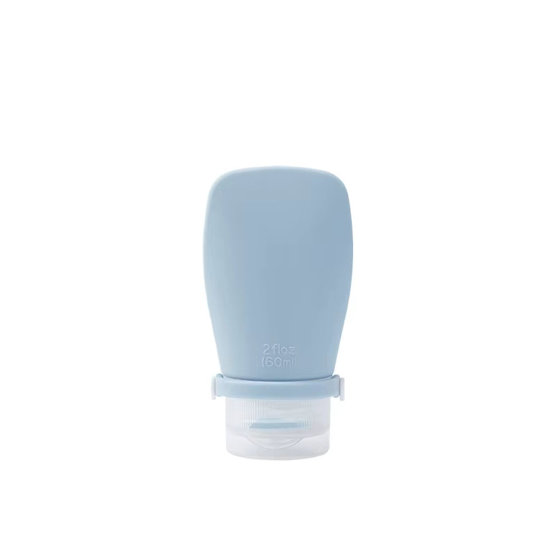 Mimi 2Oz 60Ml Refillable Silicone Gel Empty Travel Shampoo Container Bottle Silicone Squeezable Travel Toiletries Bottles