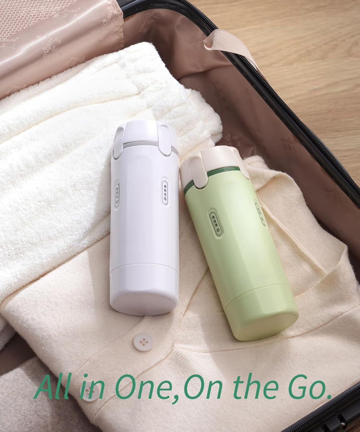 4 in 1 Travel Dispenser Bottle, Travel Toiletry Containers, Refillable, Leak Proof, Portable Containers for Shampoo Lotion Conditioner Cream, Flights Gym Bag Weekends Away (Green)
