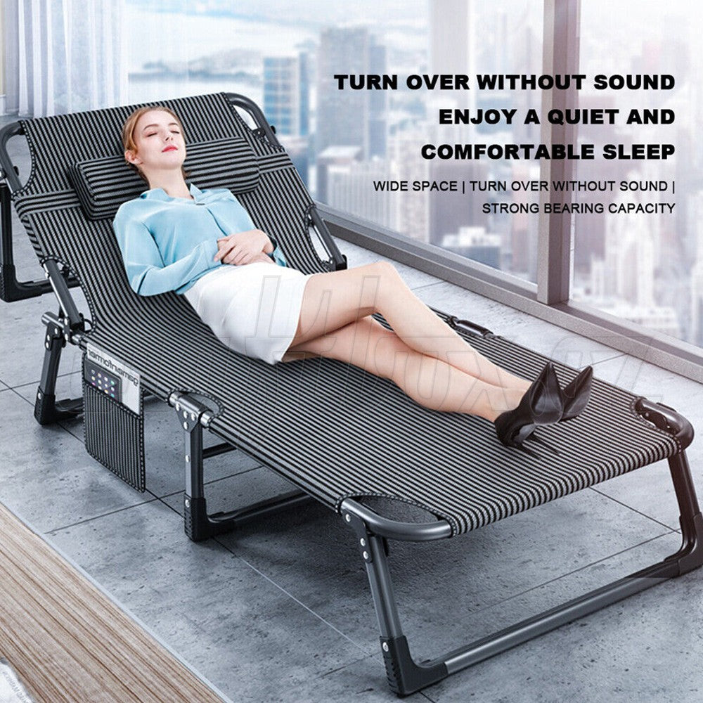 Ultra Mattress Portable Stretcher Single Foldable Folding Bed Recliner Camping